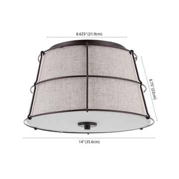 Silas Rustic Farmhouse LED Flush Mount - JONATHAN Y